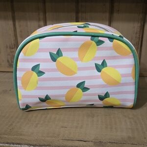 Dabney Lee Lemon Print Zipper Cosmetic Makeup Bag